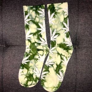 Huff Tie Dye Dark Green Socks